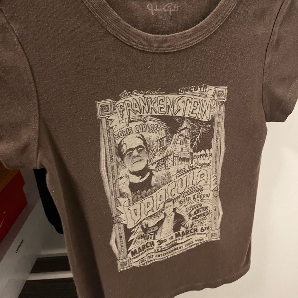 brandy melville john galt frakenstein grpahic t shirt